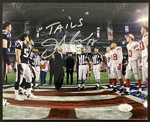 Jeff Feagles potpisao je fotografiju 8x10 fudbalski autogram protiv patriota Super Bowl Eli JSA - AUTOGREMENT NFL fotografije