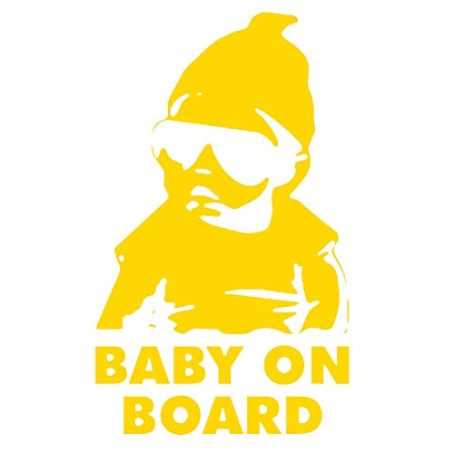 Cool Boy Baby na brodu Auto vozilo Body Prozor Reflection Declus Lako za instaliranje naljepnice Dekor - bijeli