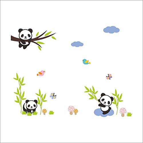 BIBITIME šume ptice leptir Panda porodični zidni dekor dječje dječje dječje spavaće sobe naljepnice muralne naljepnice