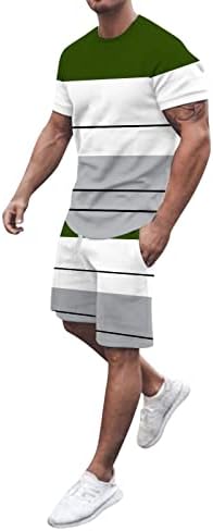 Muška odijela Proljeće ljeto Leisure Sports Sports Prozračiva apsorbirajuće šivanje tiskane kratke hlače za kratke rukave Dvodijelni muški odijelo 3