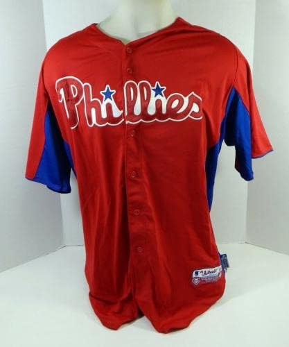 2011-13 Philadelphia Phillies Braden Shull # 44 Igra Rabljena Crvena dresa ST BP 48 554 - Igra Polovni MLB dresovi