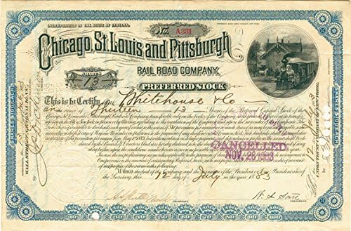 Chicago, St. Louis I Pittsburgh Railroad-Stock Certificate