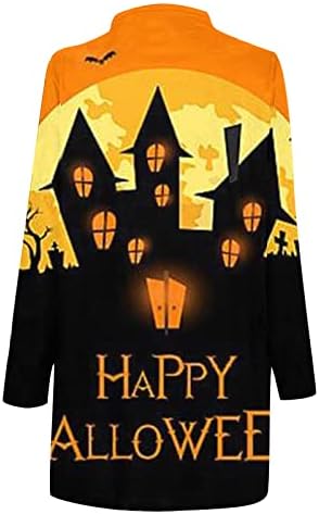 Ruziyoog Žene Halloween Kardigani Funny Lobanja Skeleton Print Open Front Cardigan Jacket Holiday Lagani