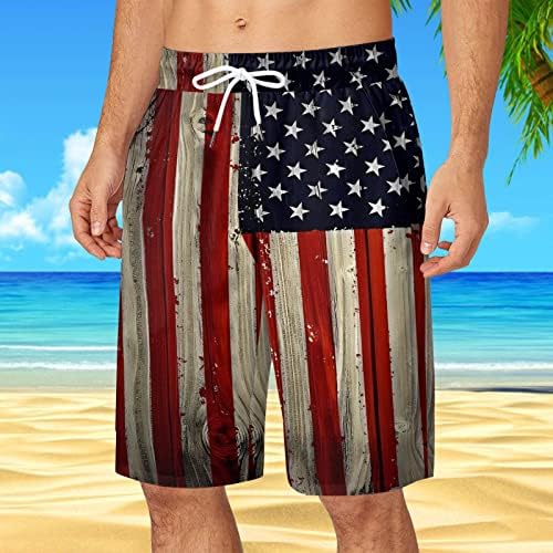 Bmisegm ljetne muške kupaće gaće muške ljetni dan nezavisnosti Plus Size pantalone džepne vezice muške kupaće