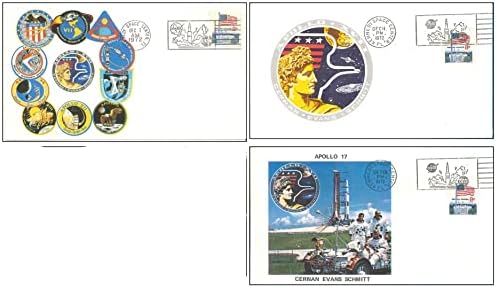 Poštanski paket od 3 Apollo 17 vintage 1972 NASA Space event koverte
