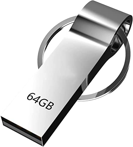 USB 2.0 Flash Drive 64GB, GTION HIGH SPEET Flash Memory Stick 64GB Kompatibilan sa računarom / laptopom, prijenosni metalni pogon palca 64 GB sa rotiranim dizajnom - Pročitajte i upišite brzinu do 30MB / S