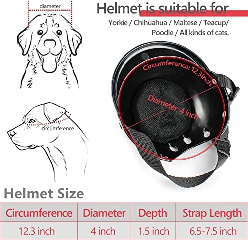 Nvted Dog cat kaciga šešir za kućne ljubimce sa rupama za uši, podesivi kaiš za Biciklistički šešir za mačke