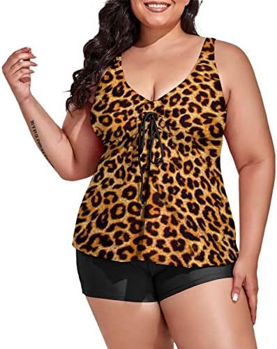 BAIKUTOUAN životinjski Leopard Print Plus Size kupaći kostim za žene dvodijelni kupaći kostim štampani u
