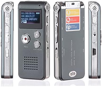 Delarsy 8Bg Digitalni diktafon Snimač zvuka audio Mp3 Player zvuk Mini snimač sa Mic WR7