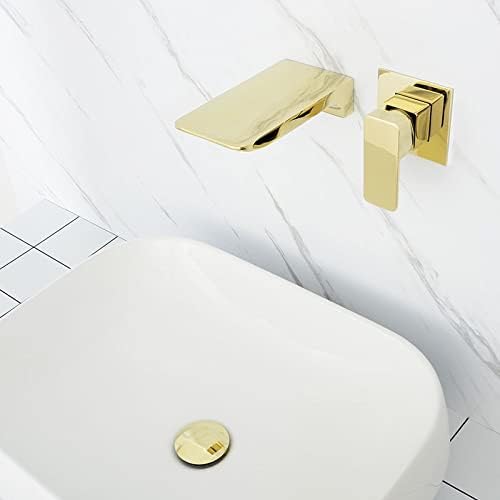 Rose Gold / Zlatna mesingana zidna zgrada u kupaonici Basena slavina hladno i vruće umivaonikom vodopad