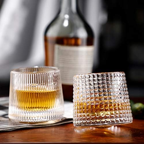 Doitool Clear naočale viski čaše za rotaciju čaše za vino Kristalni tumbles piling šalice za iscjeljuju