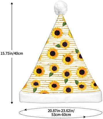 SDERDZSE Žuti Suncokreti Božićni šešir sa LED svjetlom novost odrasli Santa šeširi za Božić dekoracije za