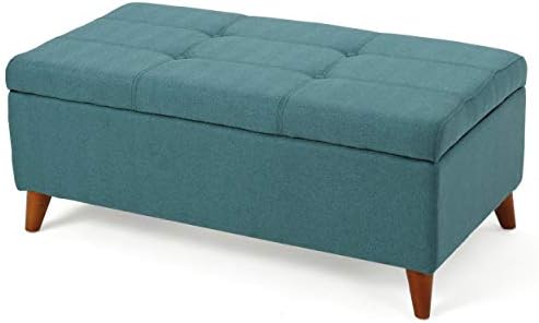 Christopher Knight Home Harper Fabric Storage Otoman, Teal