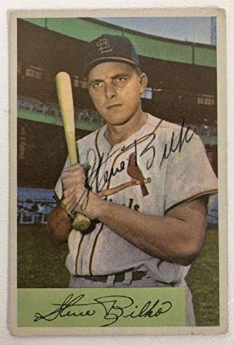 Steve Bilko potpisao je autogramiranu bejzbol karticu iz 1954. godine - Cardinals St. Louis