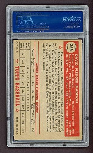 1952 FAPPS 366 Dave Madison St. Louis Browns PSA PSA 4.00 Browns