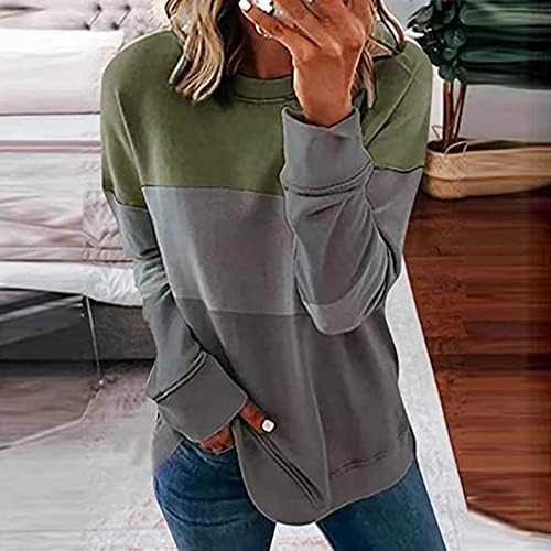 NOKMOPO majice s dugim rukavima za žene Ležerne prilike za modu Okrugli izrez Jesen Zimska pulover Majica