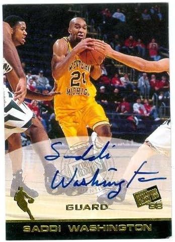 Saddi Washington Autographirana košarkaška karta 1998. Press Pass - Košarka autogramene kartice