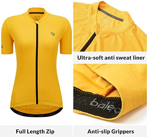 BALEAF ženski biciklistički dres kratki rukav za cestovne bicikle Biciklističke majice 4 stražnji džepovi