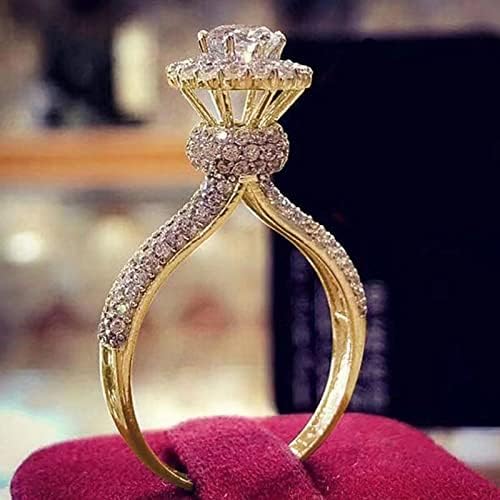 Oštri pravi prstenovi poklon ručno rađeni zaručnički Luksuzni vjenčani nakit rezani bijeli prsten kameni