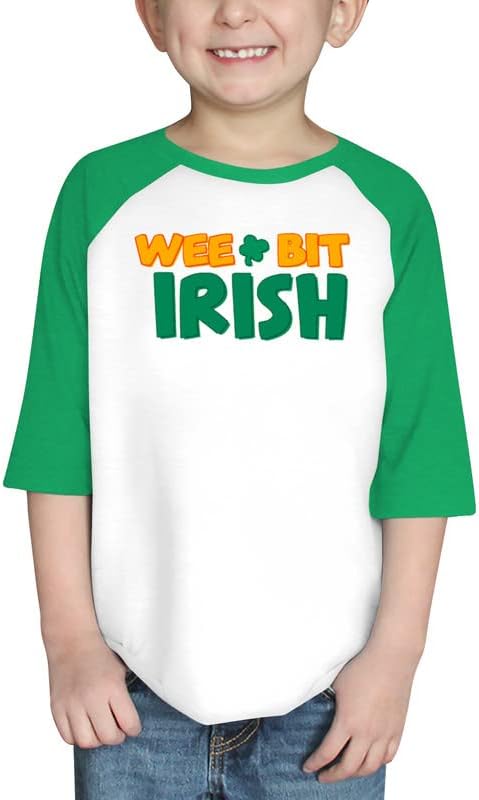 Besserbay Unisex Kids 'Patrick's Day Lucky Shamrock Raglan rukava majica Irska djetelina TEE 1-10 godina