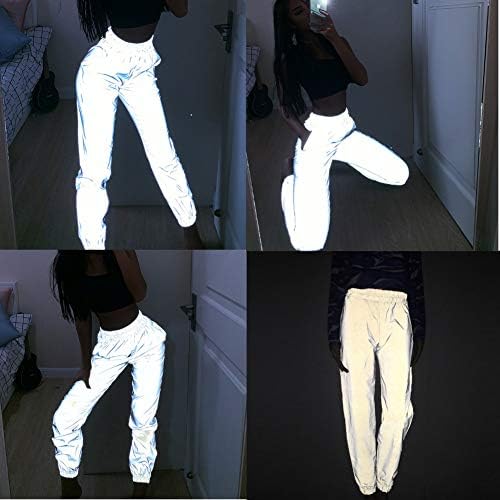 Muškarci Žene Rave reflektirajuće hlače Hlače konusne plesne jogger hlače Duksere sa džepovima za Ležerni
