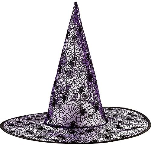 HalloCostume cool zabava kostim šešir tema kompatibilan sa klasičnim ljubičastim vještica šešir