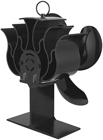 YYYSHOPP Crni kamin 4 peć na toplotni pogon ventilator Log drveni gorionik ekološki prihvatljiva mirna ventilatorska