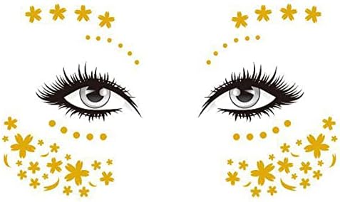 Glitter šminka lica Freckle zlatni metalni kostim koji govori naljepnice se suočavaju sa privremenim pege