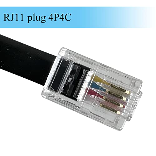 HPWFHPLF Telefonske žice, 2 kom 10 stopa 4p4c kabel za fiksni telefone, RJ9 muški do muške namotane žice