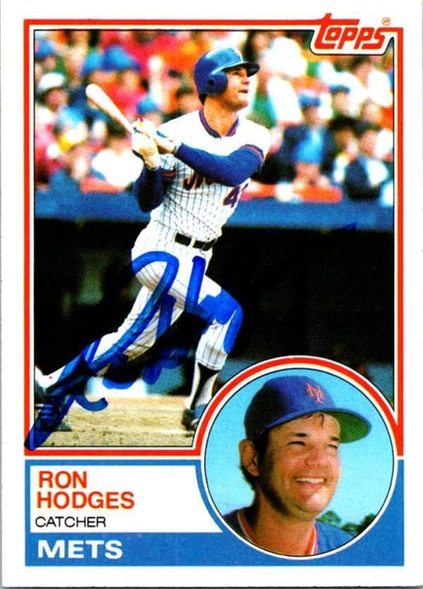 Ron Hodges autogramirana bejzbol kartica 1983. Topps 713 - bejzbol ploče sa autogramiranim karticama