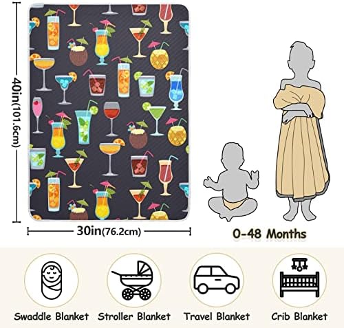 Swaddle pokrivač tropski kokteli Sokovi pamučni pokrivač za dojenčad, primanje pokrivača, lagana mekana