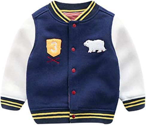 Famuka Baby Boy Spring Coat Little Kids Baseball Cardigan jakna