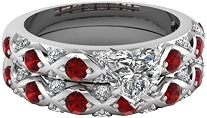I breskva uzorak Full Diamonds Cirkon prsten evropski američki par Micro-intarzija dijamanti srce intarzija