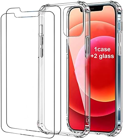 AMINI24 iPhone 11 Case Clear sa štitnicima za ekran – Shockproof Non-Slip Crystal Clear iPhone 11 futrola