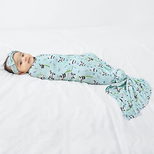 Little Jamjams Baby Swaddle pokrivač - velika premium pletena viskoza iz bambusa - novorođenčad omotač,