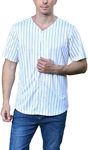 Yuji Itadori muški dres za bejzbol kratki rukav V Vrući vrhove na vratu Dugme Down TEE majica Sportska odjeća