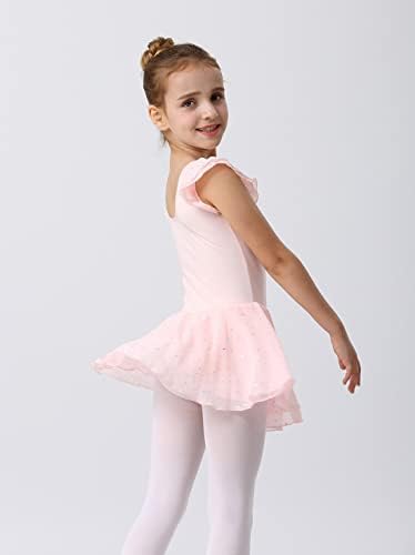 Danswan balet s dugim rukavima Leotards Dance Haljine Tutu Outfit za djevojke Ballerin Toddler