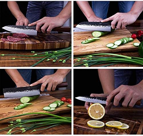 Pronađi 5pcs set noža Dinastija serije-3 sloj 9CR18Mov obloženi čelik W / Octagon ručka kuharski nož sa