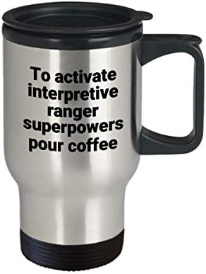 Tumačenje Ranger Travel MUG Funny sarkastični nehrđajući čelik Novost superpower ideja za poklon za kafu
