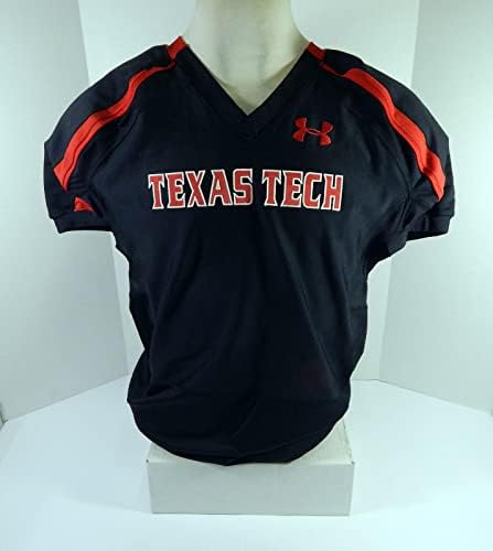 2011 Texas Tech Tech Red Raiders Blank Igra izdana Black Jersey 52 DP48450 - Korištena igra