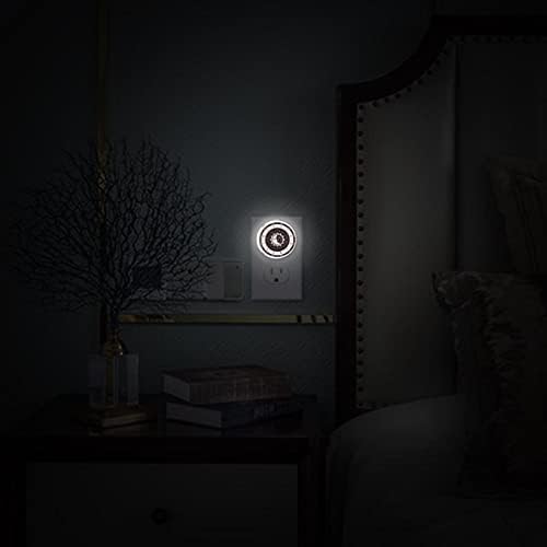 Meka Bijela LED utikač u noćnom svjetlu za spavanje idealno za dječji hodnik dječija soba kuhinja 2 pakovanja