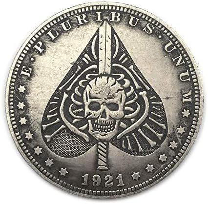 Reljefni 1921. crni tao US 骷髅 Coin Micro Kolekcija kolekcija kolekcija kovanica