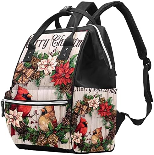 Guerotkr putnički ruksak, torba za pelene, ruksačke vrećice pelena, perila Merry Christmaas Cvijet ptica