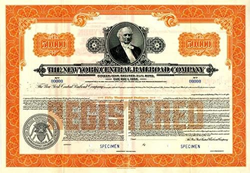 New York Central Railroad Co. - $50,000 Kaucija Za Uzorke