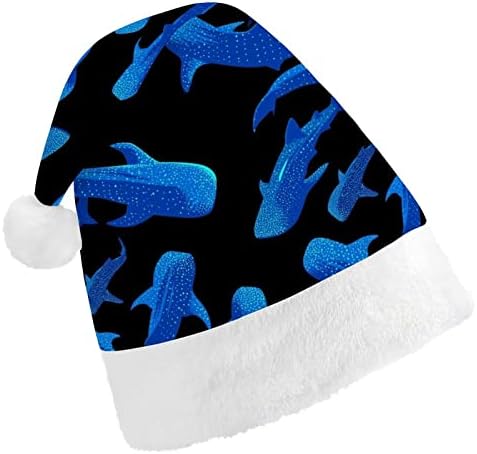 Shark Whale Božić šešir Santa Claus kape kratki pliš sa bijelim manžetama za muškarce žene Božić dekoracije