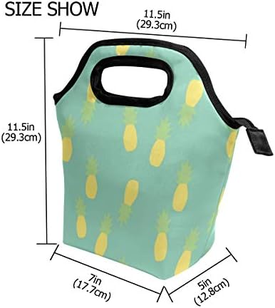 VOOVC Cartoon Pineapple Texture Lunch Box Tote Handbag lunch Bag izolovana hladnjača Lunchbox za muškarce
