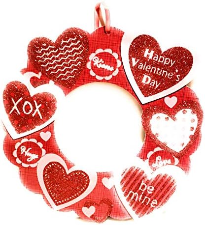 Valentinovo sretan crveni srčani zidni ukras 12in