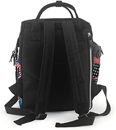 Američki ruksak za jelene zastava, višenamjenski torbe za bebe, materinske torbe za putovanja, veliki kapacitet, vodootporan, izdržljiv i moderan za ženu i muškarce