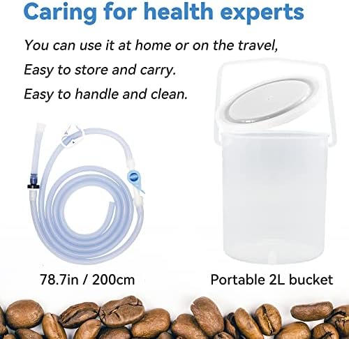 Topquafocus Plastic Enema Bucket Kit, početna kafa klistir za muškarce žene Debelo crijevo čišćenje, Anti-Back