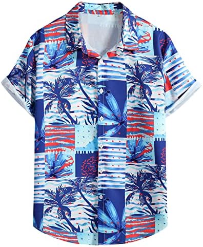 2023 Nova muška havajska print morska obala Lapl dugme T majica majica kratka rukava na plaži odjeću Atletic